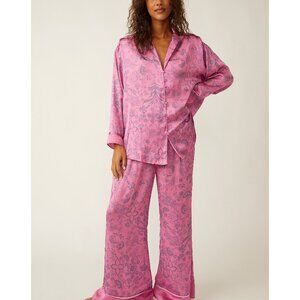 Free People Pink Floral Pajama Set